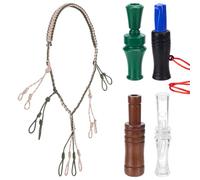 DELORIGIN Mallard Duck Call and Lanyard Set for Hunting Ducks Hunting Accessories with Adjustable Loops Comfort Neck Lanyard with 4 Realistic Sounding Decoy Whistle Outdoor Predator Gear for Pheasant