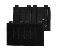 DELORIGIN Mounting Placard Platform for Hook-Backing Pouch Molle Hook&Loop Panel Adapter Panel Patch Board Tactical Attachment Plate Vest Carrier and Backpack (10″x 6.5″, Black)