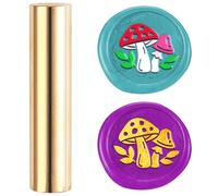 DELORIGIN Mushrooms Mini Brass Stamp Gun Wax Seal Vintage 15mm Sealing Stamps for Wedding Invitations Envelopes Christmas Wine Packing Wedding Greeting Cards Embellishment Gift Bottle Decor