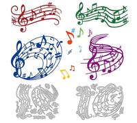 DELORIGIN Music Notes Stave Cutting Dies for Card Making Artistic Dies Metal Stencil Scrapbooking Embossing Template Die for Greeting Cards DIY Paper Craft Photo Album Invitation Decoration