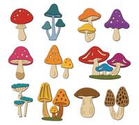 DELORIGIN Overlay Mushrooms Dies Card Making Cutting Die Metal Dies Plants Stencil Scrapbooking Embossing Template Die for DIY Craft Festive Greeting Cards Gift Album Invitation Decor