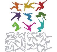 DELORIGIN Parkour Cupcake Toppers Cutting Dies Card Making Die Cut Carbon Steel Die Cuts Stencils Blessing Card Scrapbooking Embossing Template Dies for Birthday Greeting Card Album Decor