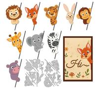 DELORIGIN Peep Probe Animal Cutting Dies Making Die Cut Carbon Steel Die Cuts Stencils Blessing Card Scrapbooking Embossing Template Dies for Birthday Greeting Card Album Decor