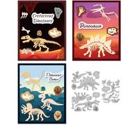 DELORIGIN Realistic Dinosaur Skeletons Die Cuts Card Making Carbon Steel Cutting Dies Cuts Stencils Scrapbooking Embossing Template for Greeting Cards Invitation Photo Album Decorations