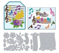 DELORIGIN Singing Birds Cutting Dies for Card Making Music Notes Stave Dies Metal Stencil Scrapbooking Embossing Template Die for Greeting Cards DIY Paper Craft Photo Album Invitation Decoration