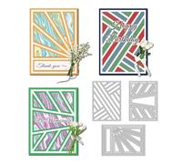 DELORIGIN Slash Frames Cutting Dies Card Making Die Borders Stencil Carbon Steel Die Cuts Card Scrapbooking Embossing Template Metal Dies for Cards Craft Paper Album Invitation Background Panels