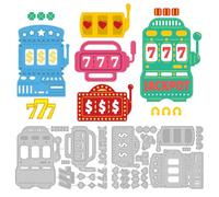 DELORIGIN Slot Machines Cutting Dies Game Machine Card Making Die Stencil Carbon Steel Die Cuts Card Scrapbooking Embossing Template Dies for Greeting Cards Craft Paper Album Invitation Decor