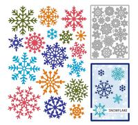 DELORIGIN Snowflakes Cutting Dies Card Stitch Die Cut Carbon Steel Winter Die Cuts Stencils Card Making Scrapbooking Embossing Template Dies for DIY Paper Crafts Albums Card Making Decor
