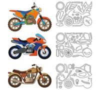 DELORIGIN Various Motorcycles Metal Cutting Dies Overlay Motorcycle Die Cuts Carbon Steel Stencils Scrapbooking Embossing Template Dies for Card Making Greeting Invitation DIY Craft Album Decor
