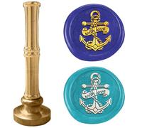 DELORIGIN "with love" Anchor Wax Seal Stamp Vintage Embossed Sealing Stamp Removable 1" Brass Sealing Wax Head with Brass Handle for Invitations Envelopes Craft Wedding Valentine's Card Decoration