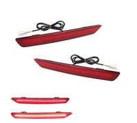DELORM Flood Fog Lamp For Odyssey 2011 2012 2013 2014 2015 2016 2017 LED 3-in-1 Rear Bumper Reflector Tail/Brake Lights Fog Lights W/Sequential Turn Signal(Red Lens)