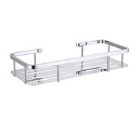 Delos Wall Mounted Rectangular Basket | Chrome | Stainless Steel | 320mm x 50mm x 135mm