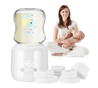 Delousiber Baby Bottle Warmer, Portable Milk Warmer for Travel, Bottle Warmer for Breastmilk, Fast Heating, Smart Temperature Control, LCD Display for Philips Avent, Tommee Tippee, Comotomo,MAM