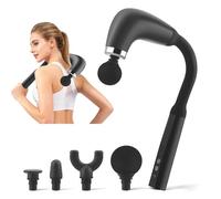 Delousiber Massage Gun, Deep Tissue Back Massager for Pain Relief with 9 Speeds & 4 Heads, Extended Anti-Slip Handle, LCD Screen for Neck, Shoulder, Leg Muscle
