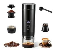 Delousiber Portable Espresso Machine & Coffee Maker, 3-in-1 with Self-Heating USB-C | 20 Bar Pressure, for Ground Coffee & Capsules | 7800mAh Battery for Camping, Car, Office & Travel (Black)