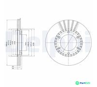 DELPHI 2 X BRAKE DISC BG2365 FOR NISSAN