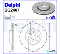 DELPHI 2 X BRAKE DISC BG2407 FOR ALFA ROMEO FIAT LANCIA