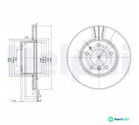 DELPHI 2 X BRAKE DISC BG2433 FOR BMW