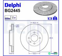 DELPHI 2 X BRAKE DISC BG2455 FOR VW