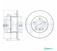 DELPHI 2 X BRAKE DISC BG2556 FOR MERCEDES-BENZ