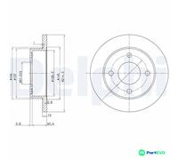 DELPHI 2 X BRAKE DISC BG2566 FOR NISSAN