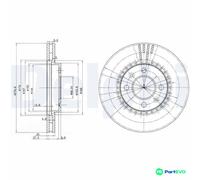DELPHI 2 X BRAKE DISC BG2619 FOR SAAB