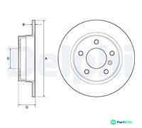 DELPHI 2 X BRAKE DISC BG2624 FOR BMW