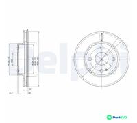 DELPHI 2 X BRAKE DISC BG2629 FOR MAZDA