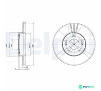 DELPHI 2 X BRAKE DISC BG2682 FOR NISSAN