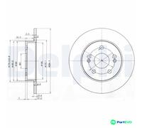 DELPHI 2 X BRAKE DISC BG2698 FOR RENAULT
