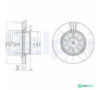 DELPHI 2 X BRAKE DISC BG2719 FOR VOLVO