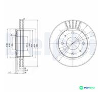 DELPHI 2 X BRAKE DISC BG2763 FOR MITSUBISHI
