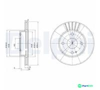 DELPHI 2 X BRAKE DISC BG2802 FOR MAZDA