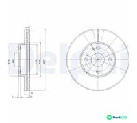 DELPHI 2 X BRAKE DISC BG2804 FOR MAZDA