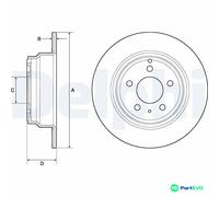 DELPHI 2 X BRAKE DISC BG2842 FOR VOLVO