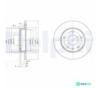 DELPHI 2 X BRAKE DISC BG2914 FOR ALFA ROMEO