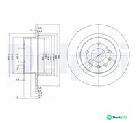 DELPHI 2 X BRAKE DISC BG2986 FOR OPEL VAUXHALL