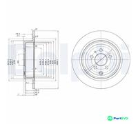 DELPHI 2 X BRAKE DISC BG3049 FOR CITROËN FIAT PEUGEOT