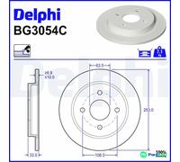 DELPHI 2 X BRAKE DISC BG3054C FOR FORD
