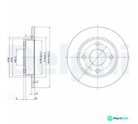 DELPHI 2 X BRAKE DISC BG3055 FOR FORD MAZDA