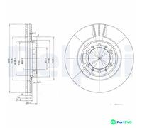 DELPHI 2 X BRAKE DISC BG3099 FOR MITSUBISHI