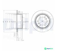 DELPHI 2 X BRAKE DISC BG3105 FOR MITSUBISHI