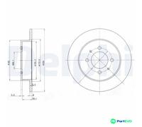 DELPHI 2 X BRAKE DISC BG3125 FOR NISSAN