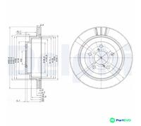 DELPHI 2 X BRAKE DISC BG3154 FOR SUBARU