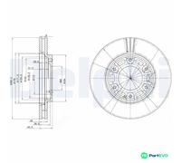 DELPHI 2 X BRAKE DISC BG3193 FOR TOYOTA