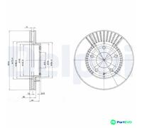 DELPHI 2 X BRAKE DISC BG3232 FOR MAZDA