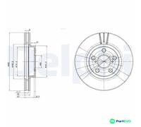 DELPHI 2 X BRAKE DISC BG3347 FOR TOYOTA