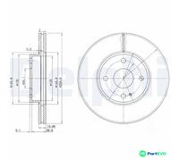 DELPHI 2 X BRAKE DISC BG3393 FOR MAZDA