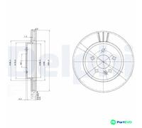 DELPHI 2 X BRAKE DISC BG3397 FOR MERCEDES-BENZ