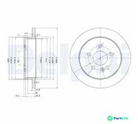 DELPHI 2 X BRAKE DISC BG3398 FOR MERCEDES-BENZ